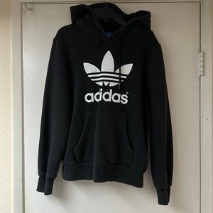 Youth Small Adidas Hooded Sweater Black Small Pullover